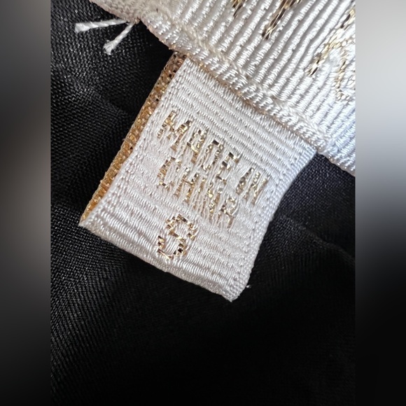 Torn by Ronny Kobo Black Sequin Silk Bow Slip Strapless Mini Dress size small - Picture 10 of 14